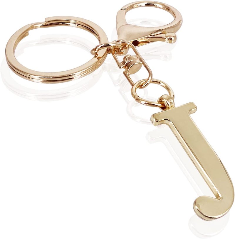 LAXPICOL Gold Letter A-Z Keychain for Women Bag Charms Purse Charms For Handbags Metal Alphabet Initial Letter Keychain - Image 1